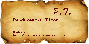 Pandureszku Timon névjegykártya